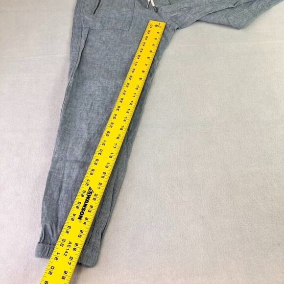 Athleta Cabo Linen Jogger Pants Womens 2 Chambray Blue Drawstring 530642 - Picture 6 of 14